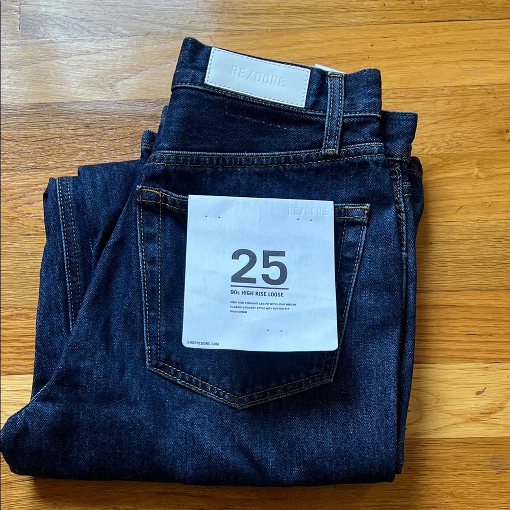 RE/DONE 90s Dark Wash Blue Jeans